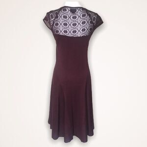 Anthropologie Deletta Lace Burgundy Dress